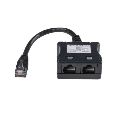 DYNAMIX C-RJ45LT4 - RJ45 Dual Adapter (1x UTP 1x Ph w/ short cable
