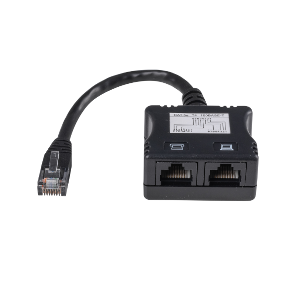 DYNAMIX C-RJ45LT4 - RJ45 Dual Adapter (1x UTP 1x Ph w/ short cable