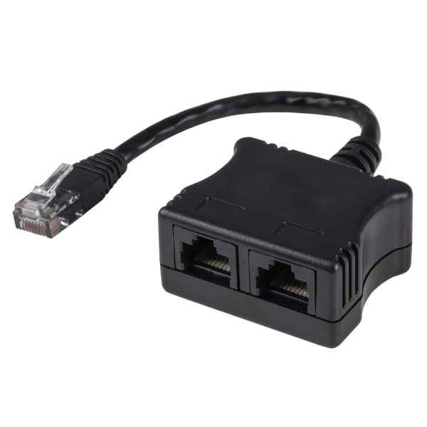 DYNAMIX C-RJ45LT - RJ45 8x Conductor Dual Adaptor Cable 2x Sockets/ 1x Plug
