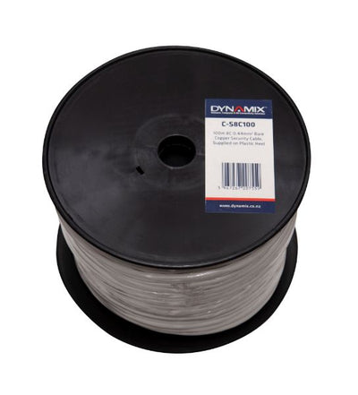 C-S8C100 - DYNAMIX C-S8C100 - 100m 8C 0.44mm Bare Copper Security Cable Supplied on Plastic Reel