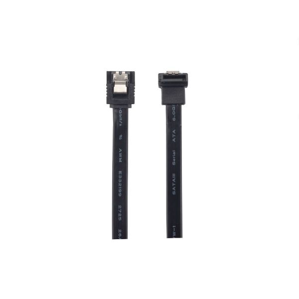 DYNAMIX C-SATA3-R100 - 1m Right Angled SATA 6Gbs Data Cable w/ Latch Black