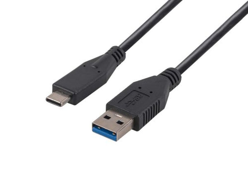 DYNAMIX C-U3-1CA-1 - 1M USB 3.1 USB-C Male to USB-A Male Cable. Black Colour Up to 10G Data Transfer Speed