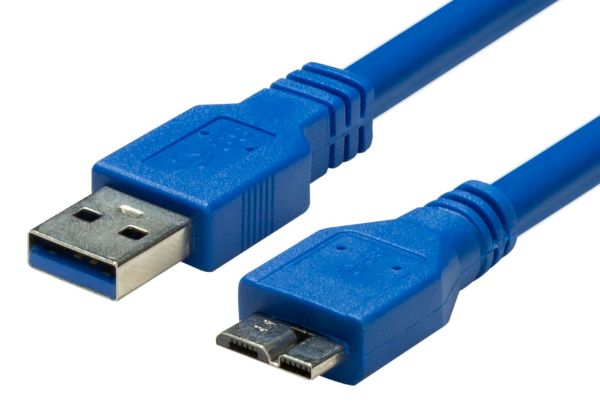 DYNAMIX C-U3MICB-1 - 1m USB 3.0 Micro-B Male to USB-A Male Connector Colour Blue