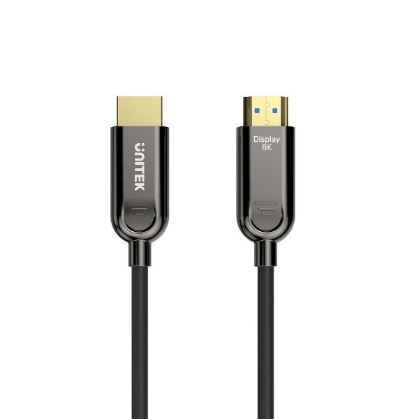 UNITEK C11085GY01-10M - 10M 8K HDMI Fiber Optic 2.1 Cable & Supports 48Gbps. Support Max Res up to 8K@60Hz