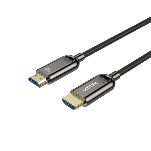 UNITEK C11085GY01-50M - 50M 8K HDMI Fiber Optic 2.1 Cable & Supports 48Gbps. Support Max Res up to 8K@60Hz