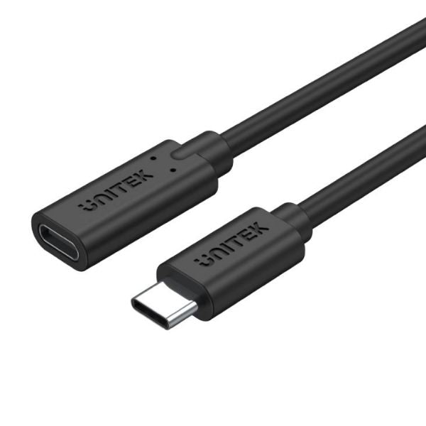UNITEK C14086BK-1M - 1m USB-C 3.1 Male to Female Extension Cable. up to 4K@60Hz 100W/20V 5A Power