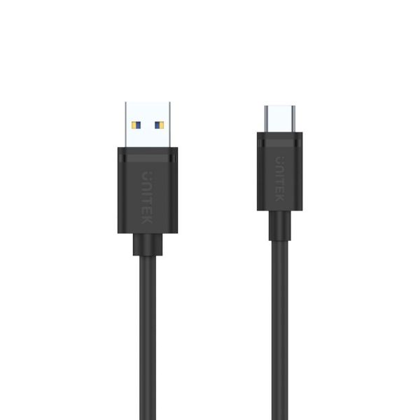UNITEK C14103BK-2M - 2.0m USB 3.0 USB-A Male To USB-C Cable. Reversible USB-C. Supports Data Transfer
