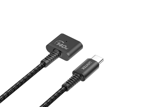 UNITEK C14121BK-2M - 2M 140W USB-C to MagSafe 3 Charging Cable for MacBook. Tangle Free Nylon Braided