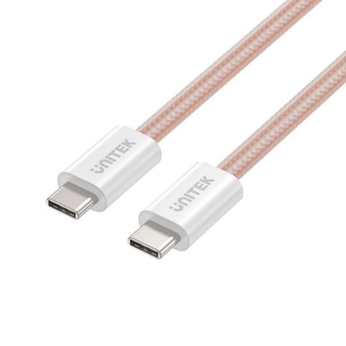 C14141A-PNK - UNITEK C14141A-PNK - 1M USB-C to USB-C Magnetic Cable. Supports 100W PD Fast Charging. Tangle-free