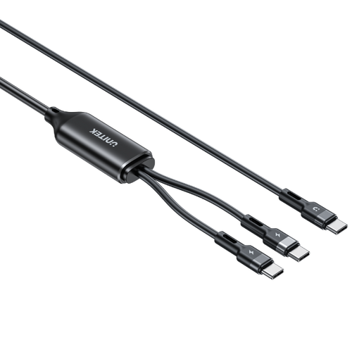 C14146A - UNITEK C14146A - 2-in-1 USB-C Cable w/ Dual Connectors. Charge iPhone 16 Series MacBook iPad & More.