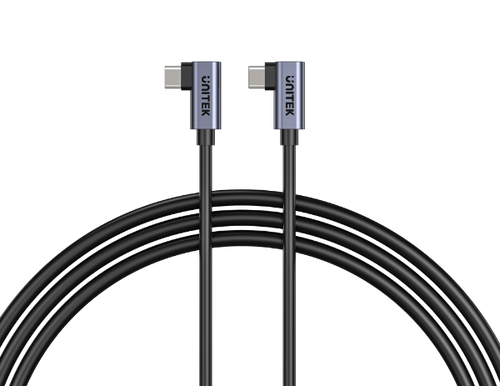 C14147A-1M - UNITEK C14147A-1M - 1m 100W Right Angle USB-C to Right Angle USB-C Cable. PD3.0/QC3.0 Fast Charging