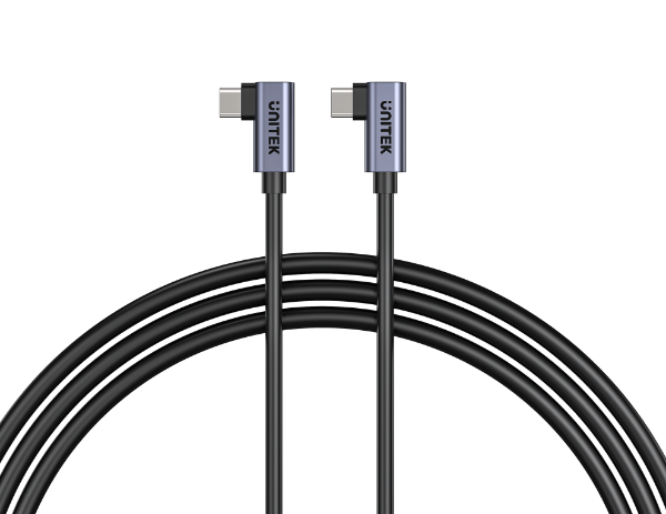 UNITEK C14147A - 0.5m 100W Right Angle USB-C to Right Angle USB-C Cable. PD3.0/QC3.0 Fast Charging