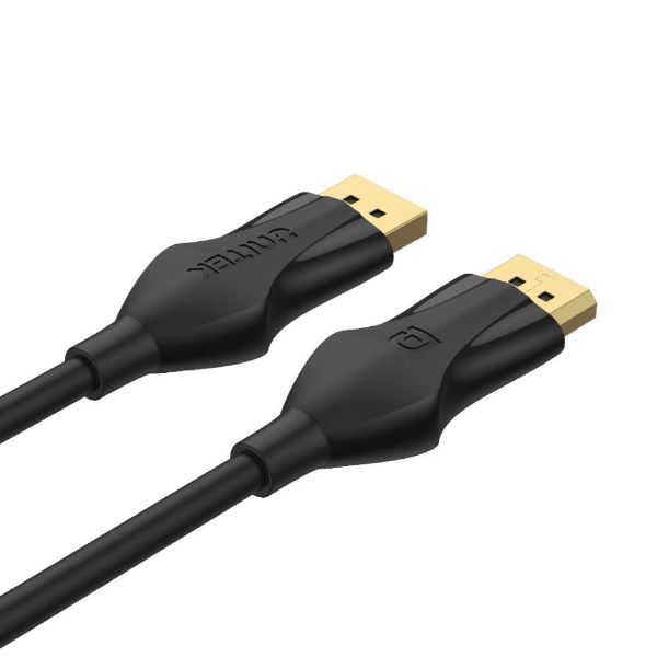 Unitek C1624BK-2M - 2m DisplayPort V1.4 Cable Supports 8K@60Hz 4K@144Hz & 1440p@240Hz 32.4Gbps