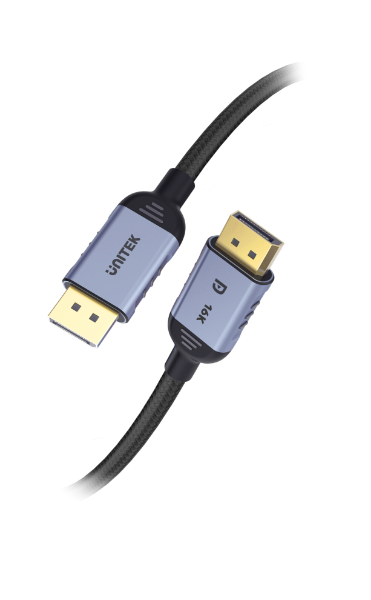 C1626GY-2M - UNITEK C1626GY-2M - 2m DisplayPort V2.1 Cable. Supports 16K@60Hz 8K@120Hz & 4K@240Hz