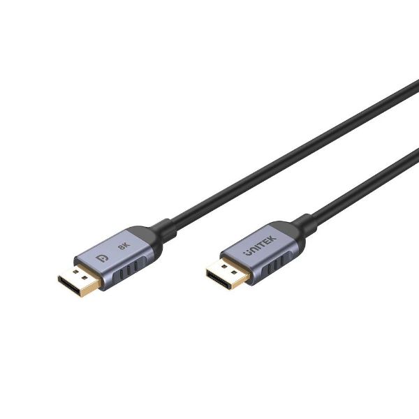 UNITEK C1628GY01-2M - 2m 8K DisplayPort V1.4 (UHD) Cable. Max Res 8K@60Hz. p to 204Hz Refresh Rate