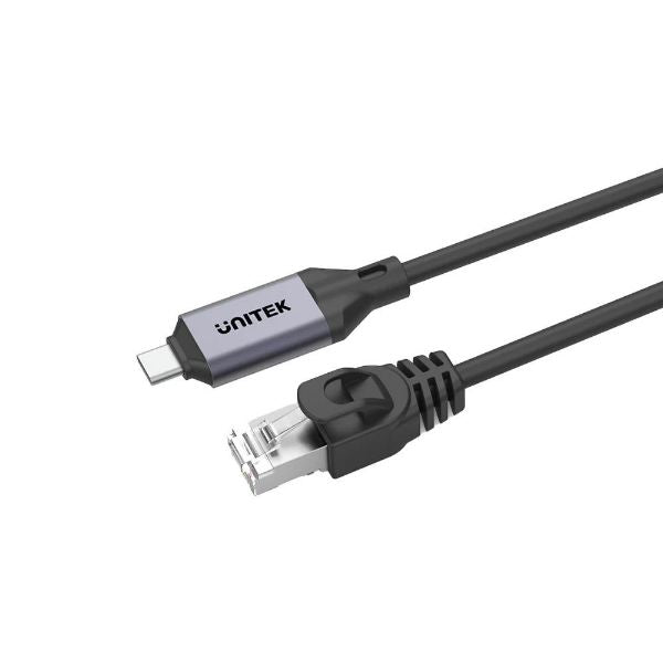 UNITEK C18148AGY01-1M - 1m USB-C to RJ45 High-Speed 1Gbps Ethernet Cable. Connect PC Direct to Router