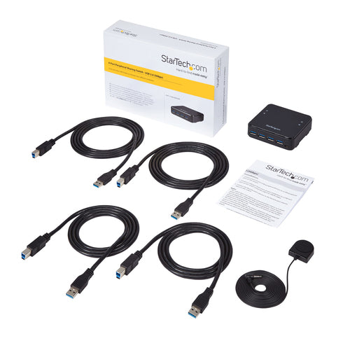 StarTech.com HBS304A24A - Switch - 4X4 USB 3.0 Peripheral Sharing