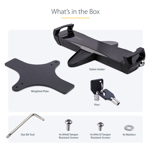TABLET-VESA-ADAPTER - STARTECH.COM VESA MOUNT ADAPTER FOR TABLETS 7.9-12.5IN, ANTI-THEFT CLAMP 5 YR