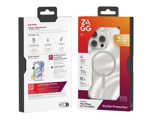 Zagg iPhone 16 Pro Milan Snap Case - Swirl Glitter