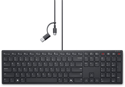 580-BBZR - DELL WIRED COLLABORATION KEYBOARD US ENGLISH - KB525C -RETAIL PKG -3YR ADV EXC SERV-SNP