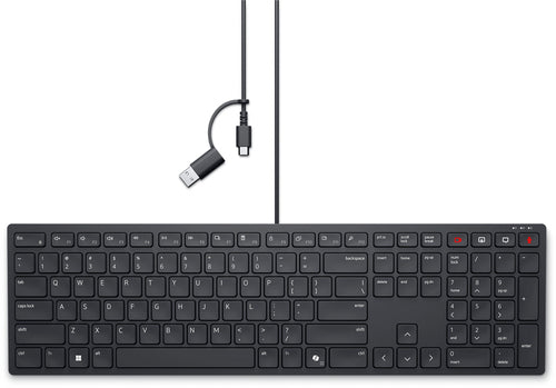 DELL WIRED COLLABORATION KEYBOARD US ENGLISH - KB525C -RETAIL PKG -3YR ADV EXC SERV-SNP