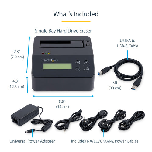 StarTech.com SDOCK1EU3P - USB 3.0 STANDALONE DRIVE ERASER DOCK