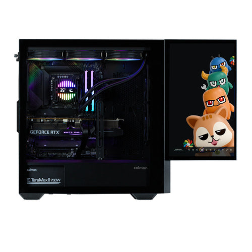 Z10 DS BLACK - Zalman Z10 DS Black ATX Mid Tower Case 1x120mm ARGB with LCD screen