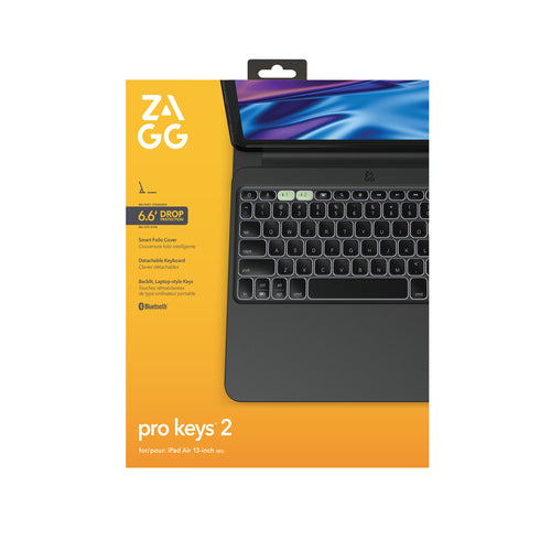ZAGG Keyboard Pro Keys 2 Apple iPad Air 13" (M4//M3/M2) Black UK