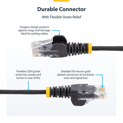 StarTech.com N6PAT300CMBLS - Cable - Blue Slim CAT6 Patch Cord 3m