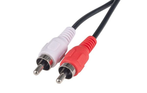 CA-2RCA-5 - DYNAMIX CA-2RCA-5 - 5m RCA Audio Cable 2 RCA to 2 RCA Plugs Coloured Red & White