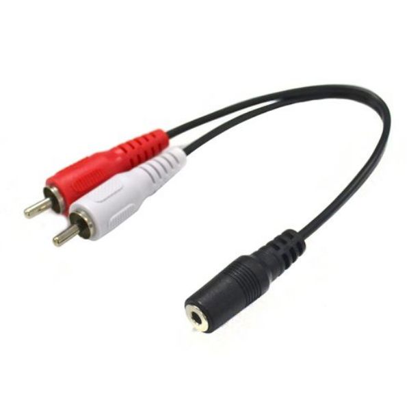 DYNAMIX CA-2RCAM-STF - 200mm Stereo 3.5mm Female to 2 RCA Male Cable