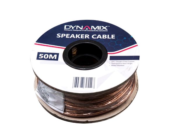 DYNAMIX CA-SPK14-30 - 30m 14AWG/2.08mm Speaker Cable OFC 42/0.25BCx2C Clear PVC Insulation OD: 3.5 x 7.0mm