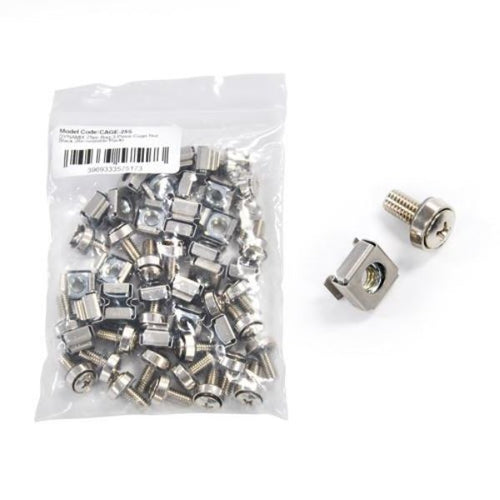 DYNAMIX CAGE-25S - 25pc Bag 3 Piece Cage Nut Silver Re-sealable Clip Bag