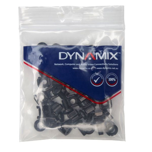 DYNAMIX CAGE30B - 30pc Pack 3 Piece Cage Nut Black M6 15mm