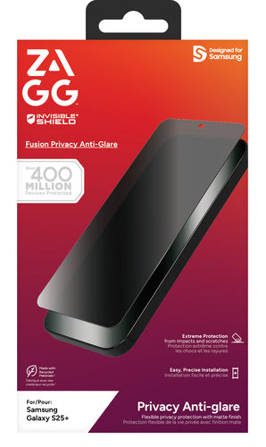 ZAGG InvisibleShield Fusion Privacy Screen Protector for Samsung Galaxy S25+