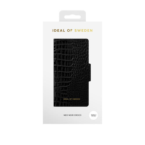 IDAW-I2167-236 - Ideal of Sweden iPh 13 Pro Max Atelier Wallet Neo Noir Croco