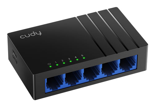 CUDY GS105D - 5-Port Gigabit Unmanaged Desktop Switch in Plastic Case 5x 10/100/1000M RJ45 Ports
