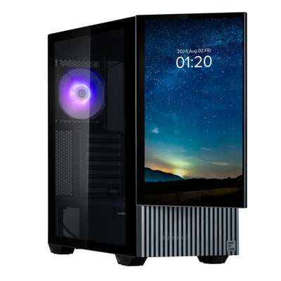 Z10 DS BLACK - Zalman Z10 DS Black ATX Mid Tower Case 1x120mm ARGB with LCD screen
