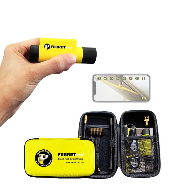 FERRET CFWF50A2 - Pro - Multipurpose Wireless Inspection Camera & Pulling Tool Kit. 720p HD Streaming.