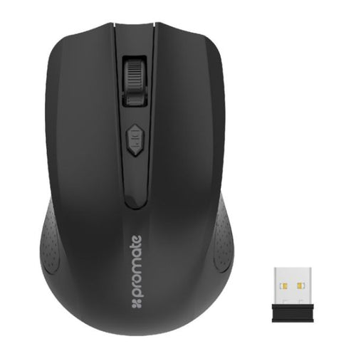 CLIX-8-BLK - PROMATE CLIX-8-BLK - Ergonomic Wireless Mouse 2.4GHz wireless technology Works w/ a range of up to 10m