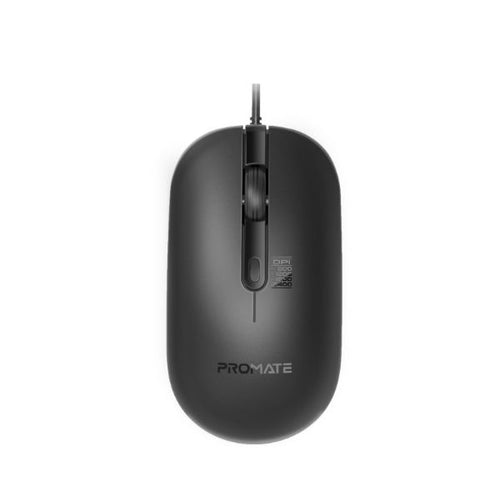 CM-2400 - PROMATE CM-2400 - 4-Button Wired Optical Mouse w/ 2400dpi. MaxComfort Adjustable DPI