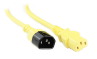 RackPower CM0CC050Y - 10A C14 IEC plug to 10A C13 IEC socket on 0.5m 0.75mm2 Yellow lead