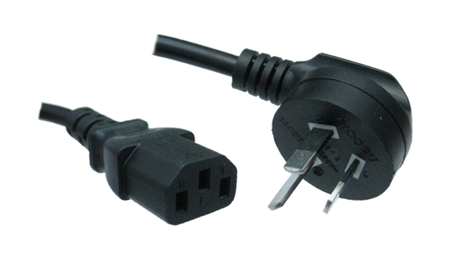 RackPower CM0NC050-PS - 10A Side Entry 3 pin plug to 10A C13  IEC socket on 0.5m 0.75mm2 Black lead