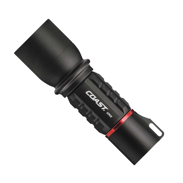 COAST COAXP6R - LED Dual-Power Recharge Torch with Slide Focus. 400 Lu IP54 Water & Dust Resistant 18