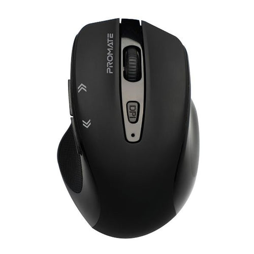 CURSOR-BLK - PROMATE CURSOR-BLK - EZGrip Ergonomic Wireless Mouse w/ Quick Forward/Back Buttons. 800/1200/1600Dpi 10m
