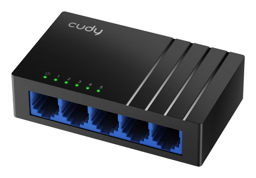 CUDY GS105D - 5-Port Gigabit Unmanaged Desktop Switch in Plastic Case 5x 10/100/1000M RJ45 Ports