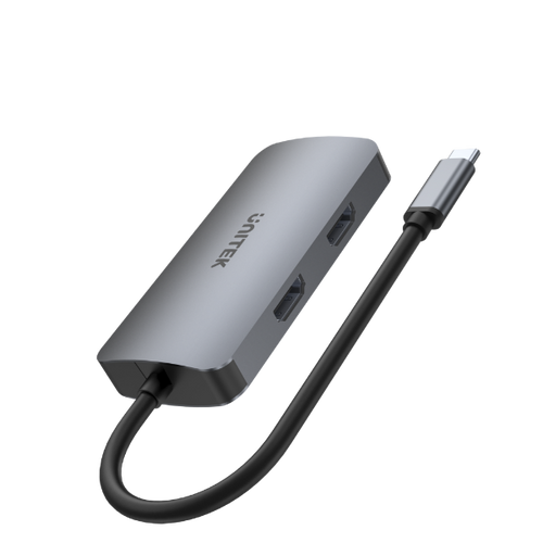 D1051A - UNITEK D1051A - 5-in-1 USB 3.1 Mulit-Port Hub w/ USB-C Connector. Includes 2x HDMI Ports 1x VGA