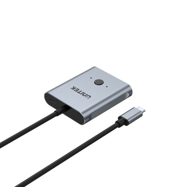 UNITEK D1078A - USB-C Bi-directional Switch. Supports up to 4K@144Hz. up to 10Gbps Data Transfer