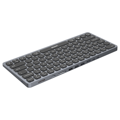 D1092A - UNITEK D1092A - 9-in-1 Hub w/ Keyboard. Back Light & Ergonomic Design. 3x USB-A Ports 1x HDMI