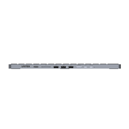 D1092A - UNITEK D1092A - 9-in-1 Hub w/ Keyboard. Back Light & Ergonomic Design. 3x USB-A Ports 1x HDMI